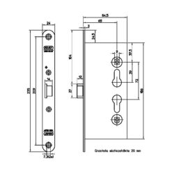 Nemef 1901/17 | Cerradura antipánico para puertas industriales | Función B