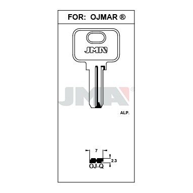 Llave en bruto JMA OJ-Q – vista agrupada