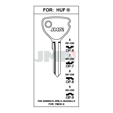 Llave en bruto JMA OP-7 – vista agrupada