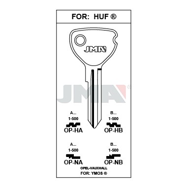 Llave en bruto JMA OP-HA – vista agrupada