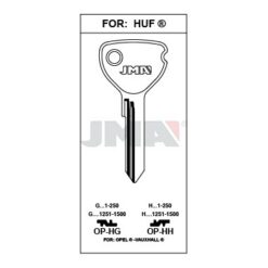 Llave en bruto JMA OP-HG – vista agrupada