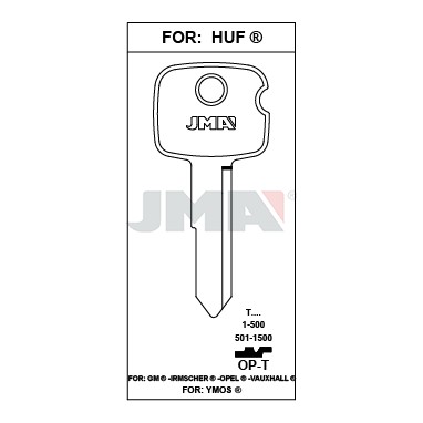 Llave en bruto JMA OP-T – vista agrupada