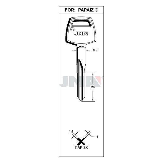 Llave en bruto JMA PAP-2X – vista agrupada