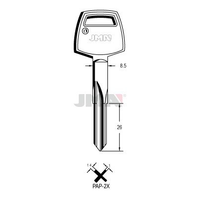 Llave en bruto JMA PAP-2X