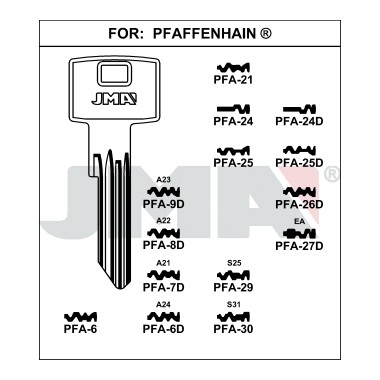Llave en bruto JMA PFA-24D – vista agrupada
