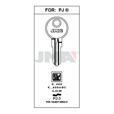 Llave en bruto JMA PJ-3 – vista agrupada