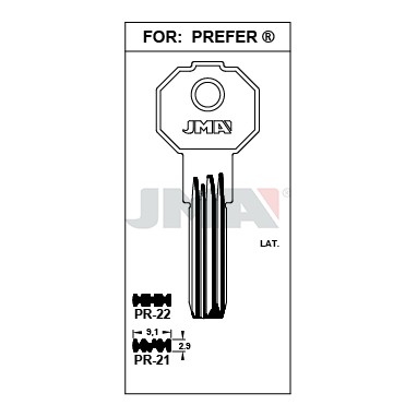 Llave en bruto JMA PR-22 – vista agrupada