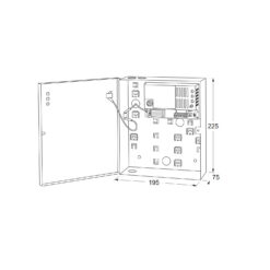Maasland PS1215NS | Fuente de alimentación en caja metálica | 12V DC | 1,5A