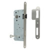 Protec | Cerradura de gorja para puertas de interior | Frente inox o negro