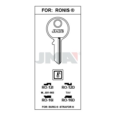 Llave en bruto JMA RO-16D – vista agrupada