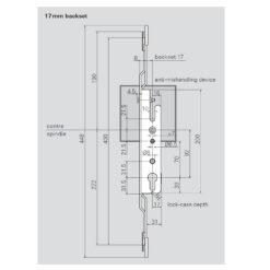 Roto 387934 | Cerradura para ventana corredera | Dispositivo antierror, entrada 17 mm - 6