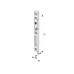 Roto MVZ 4 mm | Cerradero para puertas de madera | F18