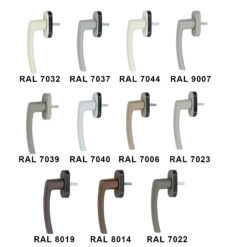 Roto Rotoline 227779 | Manilla de ventana con cuadradillo | Colores RAL - 2