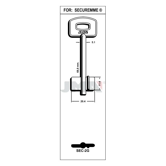 Llave en bruto JMA SEC-2G – vista agrupada