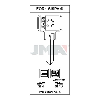 Llave en bruto JMA SI-4D – vista agrupada