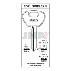 Llave en bruto JMA SIX-4 – vista agrupada