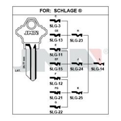 Llave en bruto JMA SLG-15 – vista agrupada
