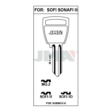 Llave en bruto JMA SOFI-1D – vista agrupada