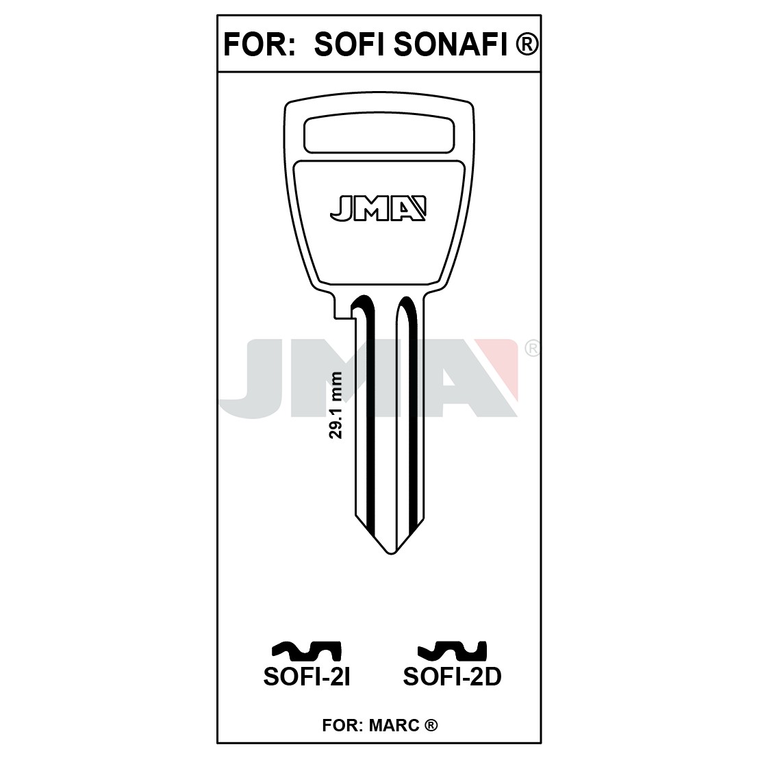 Llave en bruto JMA SOFI-2D – vista agrupada