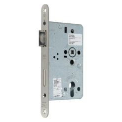 SSF Serie 50 | Cerradura de embutir para bombín | Frente inox | Entrada 70 mm