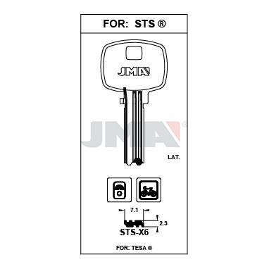 Llave en bruto JMA STS-X6 – vista agrupada