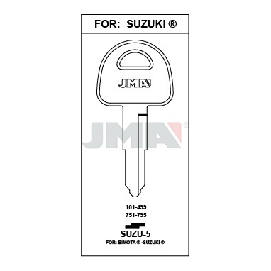 Llave en bruto JMA SUZU-5 – vista agrupada