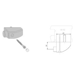 Siegenia 224779 | Tope para puertas correderas | Negro - 3