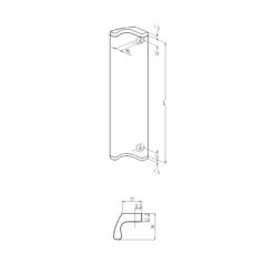 Sobinco 669D-21 | Tirador fijo para puertas correderas - 3
