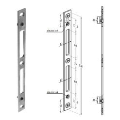 Sobinco 8357-2 | Cerradero central regulable para multipunto | Inox
