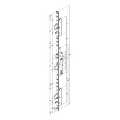 Sobinco 8431 | Cerradura multipunto | Frente plano, gancho-bulón
