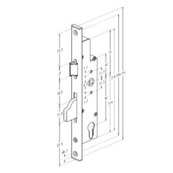 Sobinco 8601 | Cerradura de un punto | Frente en U inox