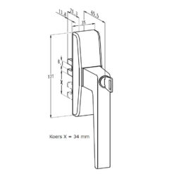 Sobinco 30000-655CYL | Manilla de ventana con llave | Sistema Chrono - 2
