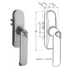 Sobinco 30000-657CYL | Manilla de ventana con llave | Sistema Chrono - 2