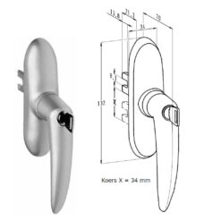 Sobinco 30000-659CYL | Manilla de ventana con llave | Sistema Chrono - 2