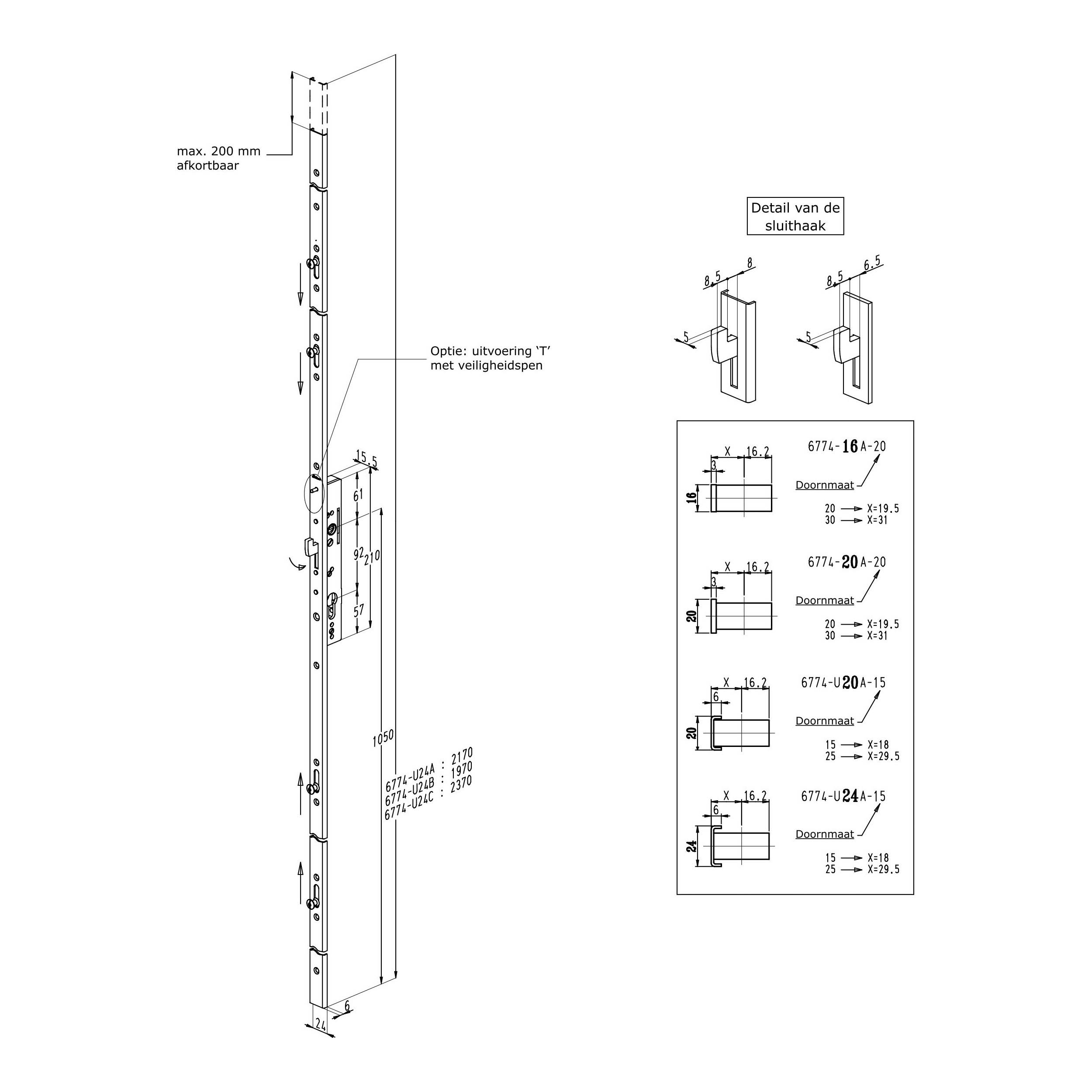 Sobinco Penta-lock 6774 | Cerradura multipunto para puertas correderas