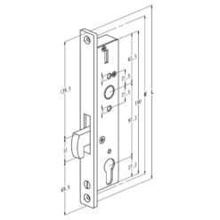 Sobinco 8027 | Cerradura de gancho para puertas correderas | Sin resbalón
