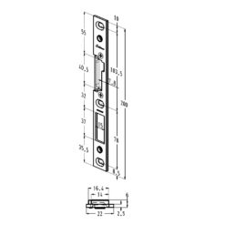 Sobinco 85110-22 | Cerradero para cerraduras Orca | Izquierda o derecha