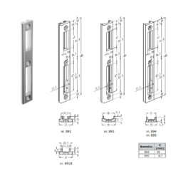 Sobinco 891-896 | Cerradero para cerraduras de un punto | Serie 8000