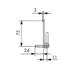 Siegenia TBEL6120-100071 | Pernio angular para PVC | Gama Titan - 4