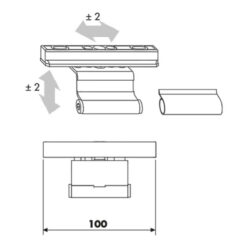 Siegenia TBKF6050-100053 | Pernio para hoja abatible de PVC | Gama Titan - 4