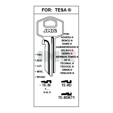 Llave en bruto JMA TE-8DKT1 – vista agrupada