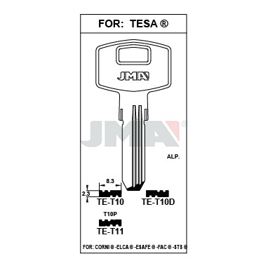 Llave en bruto JMA TE-T11 – vista agrupada