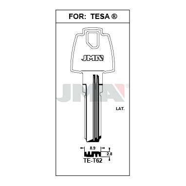 Llave en bruto JMA TE-T62 – vista agrupada