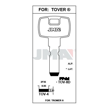 Llave en bruto JMA TOV-4 – vista agrupada