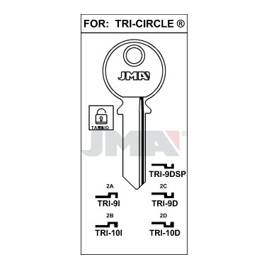 Llave en bruto JMA TRI-10D – vista agrupada