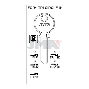 Llave en bruto JMA TRI-12D – vista agrupada