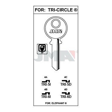 Llave en bruto JMA TRI-6I – vista agrupada