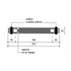 Tonic Line TL1007NI | Selector de cierre para puerta doble | Brazo 175 mm - 2