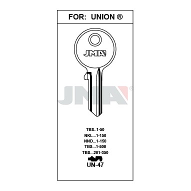 Llave en bruto JMA UN-47 – vista agrupada