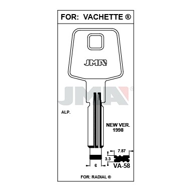 Llave en bruto JMA VA-58 – vista agrupada